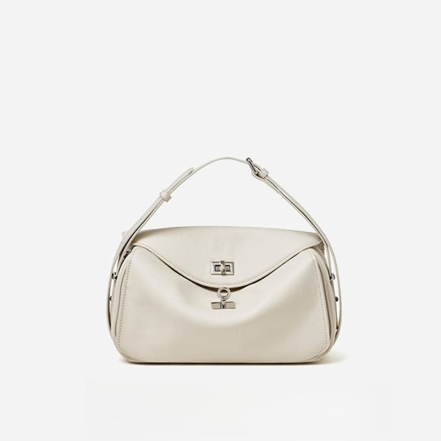 Silky Matte Genuine Leather Envelope Flap Clutch Bag