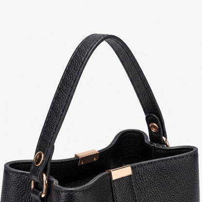 Vintage vegane Eco-Leder Bucket Clutch Tasche