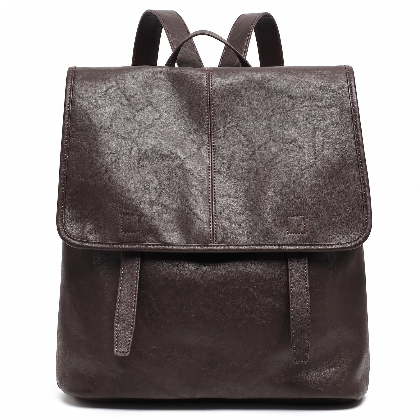Vintage Casual Genuine Leather Flap Backpack