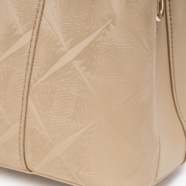 Timeless Vegan Eco-Leather Clutch Bag with Silk Scarf Charm
