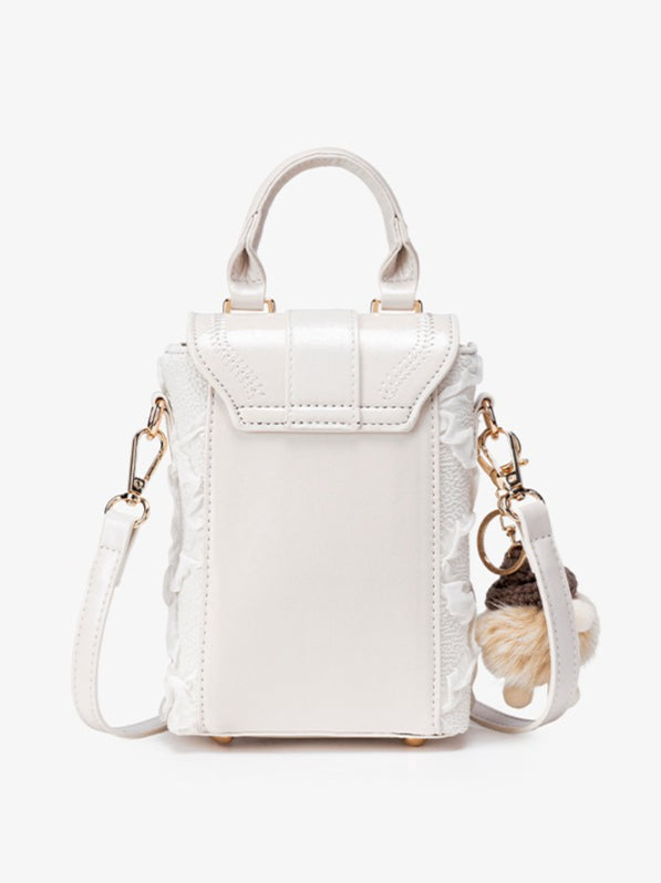 Sweet Ruffle Vegan Eco-Leather Mini Clutch Bag