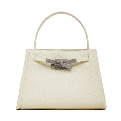 Sophisticated Kelly Genuine Leather Large Capacity Versatile Bucket Tote Bag