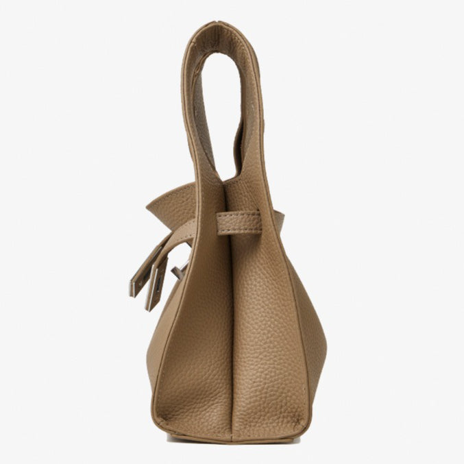 Classic Genuine Leather Chic Daily Crossbody Bucket Bag