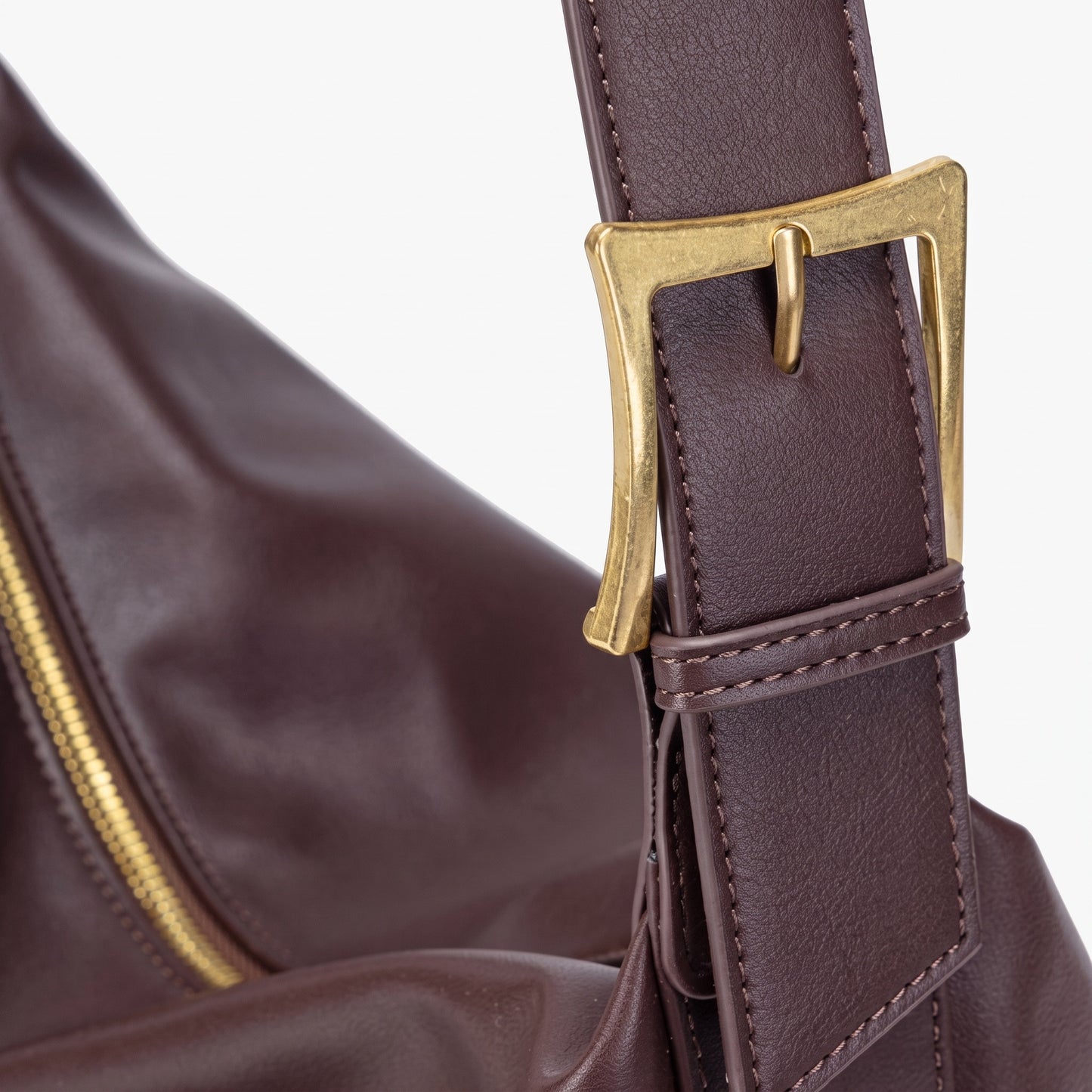 Bolso hobo clásico moderno de gran capacidad de cuero ecológico vegano
