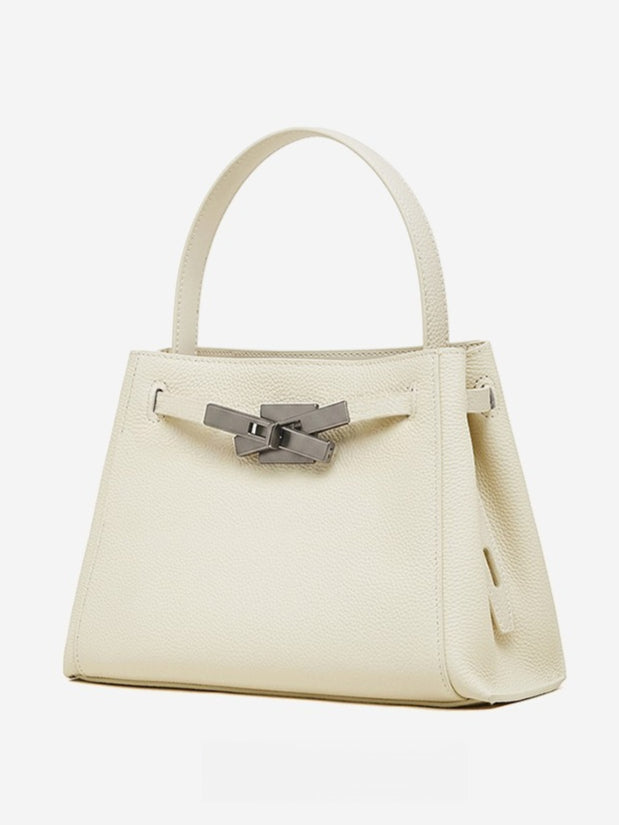 Sophisticated Kelly Genuine Leather Large Capacity Versatile Bucket Tote Bag