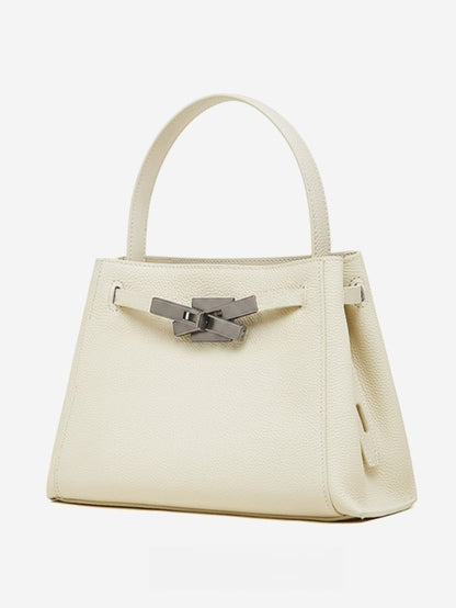 Sophisticated Kelly Genuine Leather Large Capacity Versatile Bucket Tote Bag