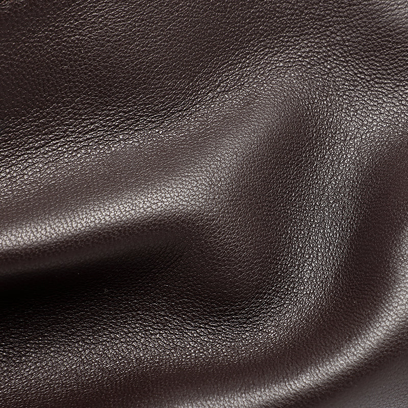 Minimalist Genuine Lambskin Leather Baguette Clutch Bag