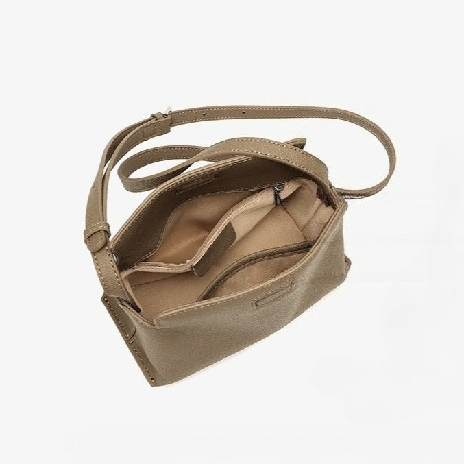 The Artisan Niche Genuine Leather Crossbody Bag with Hidden Magnetic Clasp