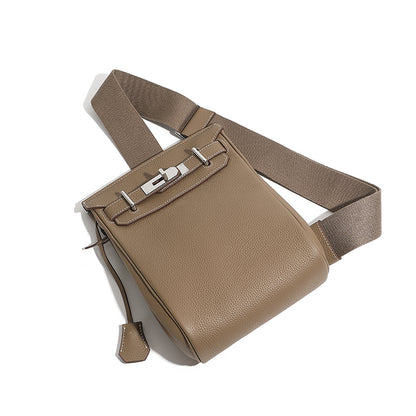 Minimalist Genuine Leather Sling Chest Bag