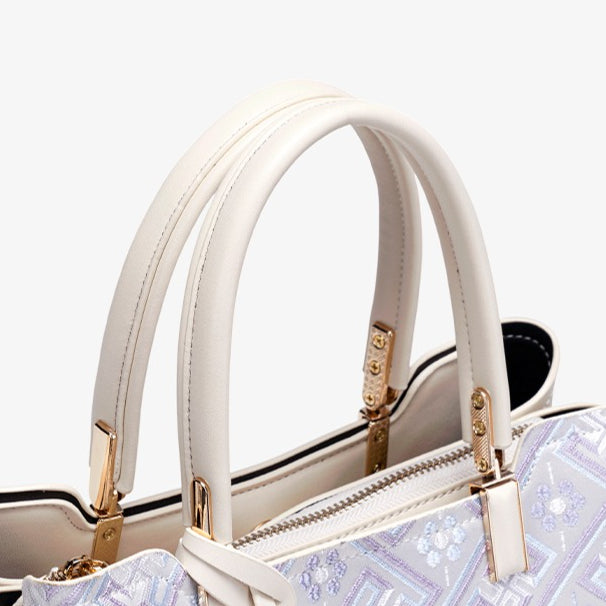 Ethereal Brocade Vegan Eco-Leather Clutch Bag