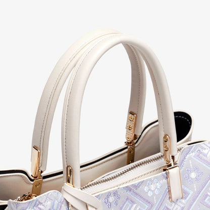 Ethereal Brocade Vegan Eco-Leather Clutch Bag