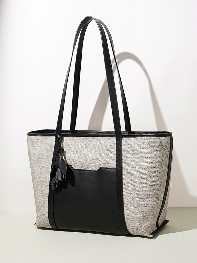 Minimalist Canvas Spacious Tote Clutch Bag