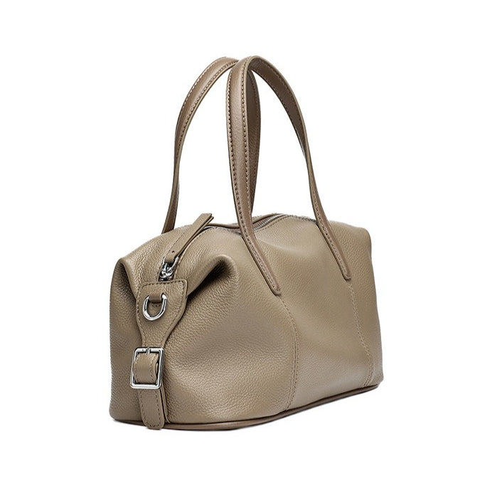 Supple Pebbled Texture Genuine Leather Pillow Clutch Bag