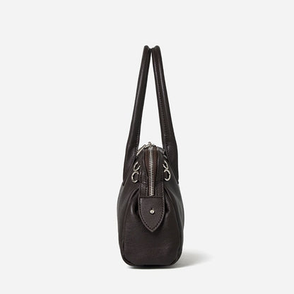 Defined Genuine Leather Boston Clutch Bag