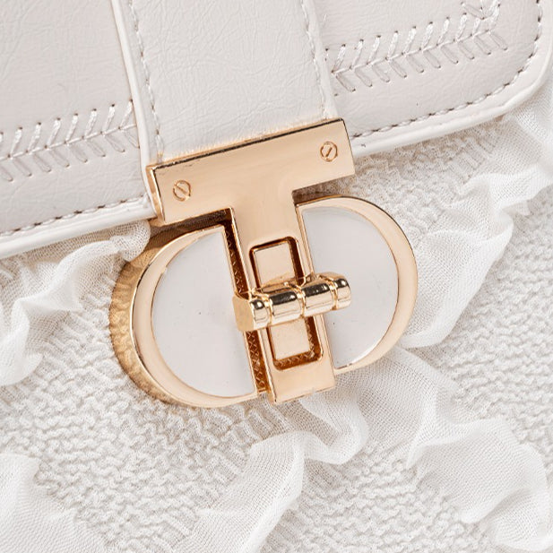 Sweet Ruffle Vegan Eco-Leather Mini Clutch Bag