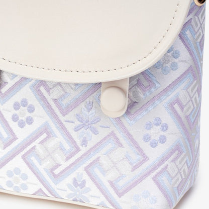 Refined Vegan Eco-Leather Mini Crossbody Bag with Lovely Charm