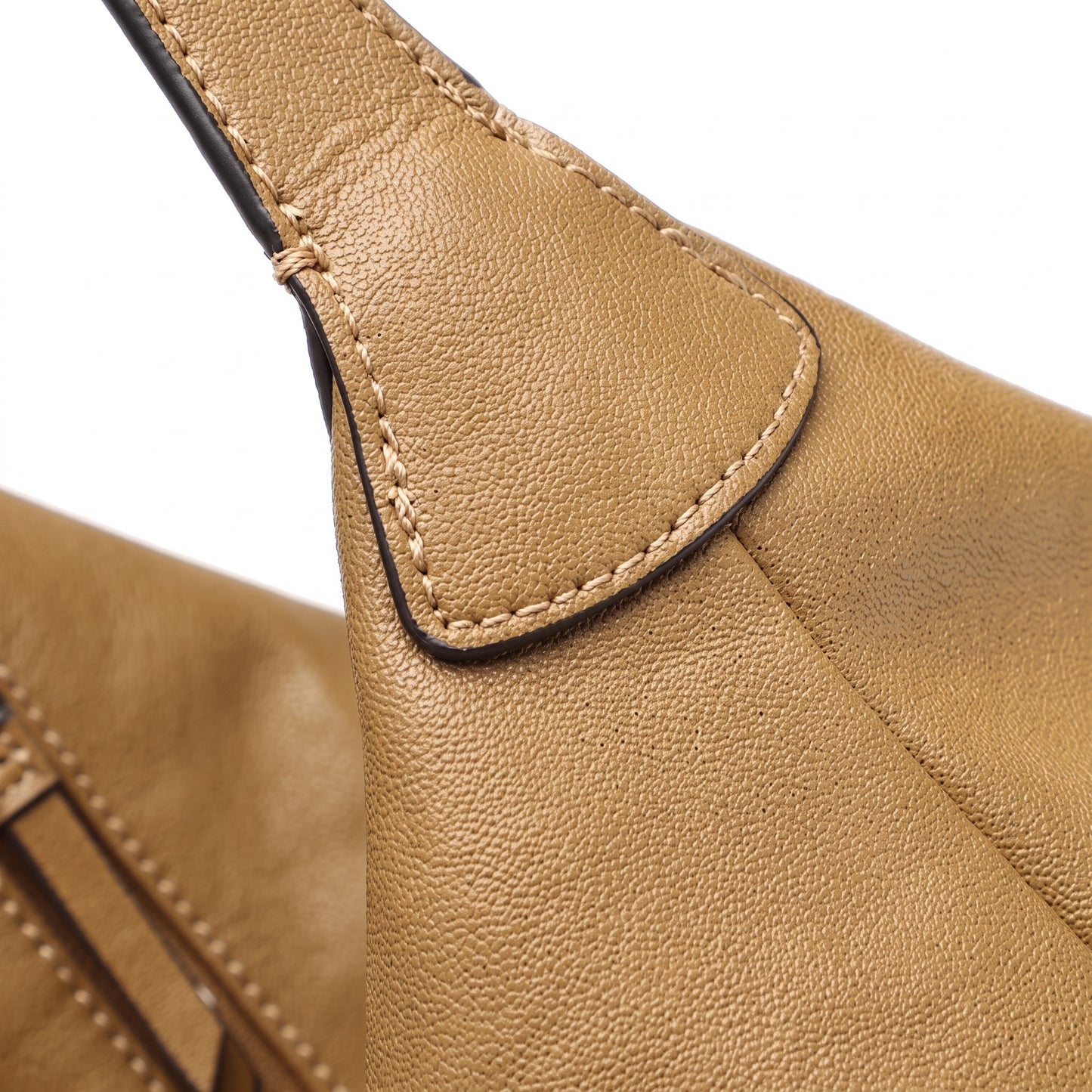 Supple Slouchy Genuine Leather Crescent Hobo Clutch Bag