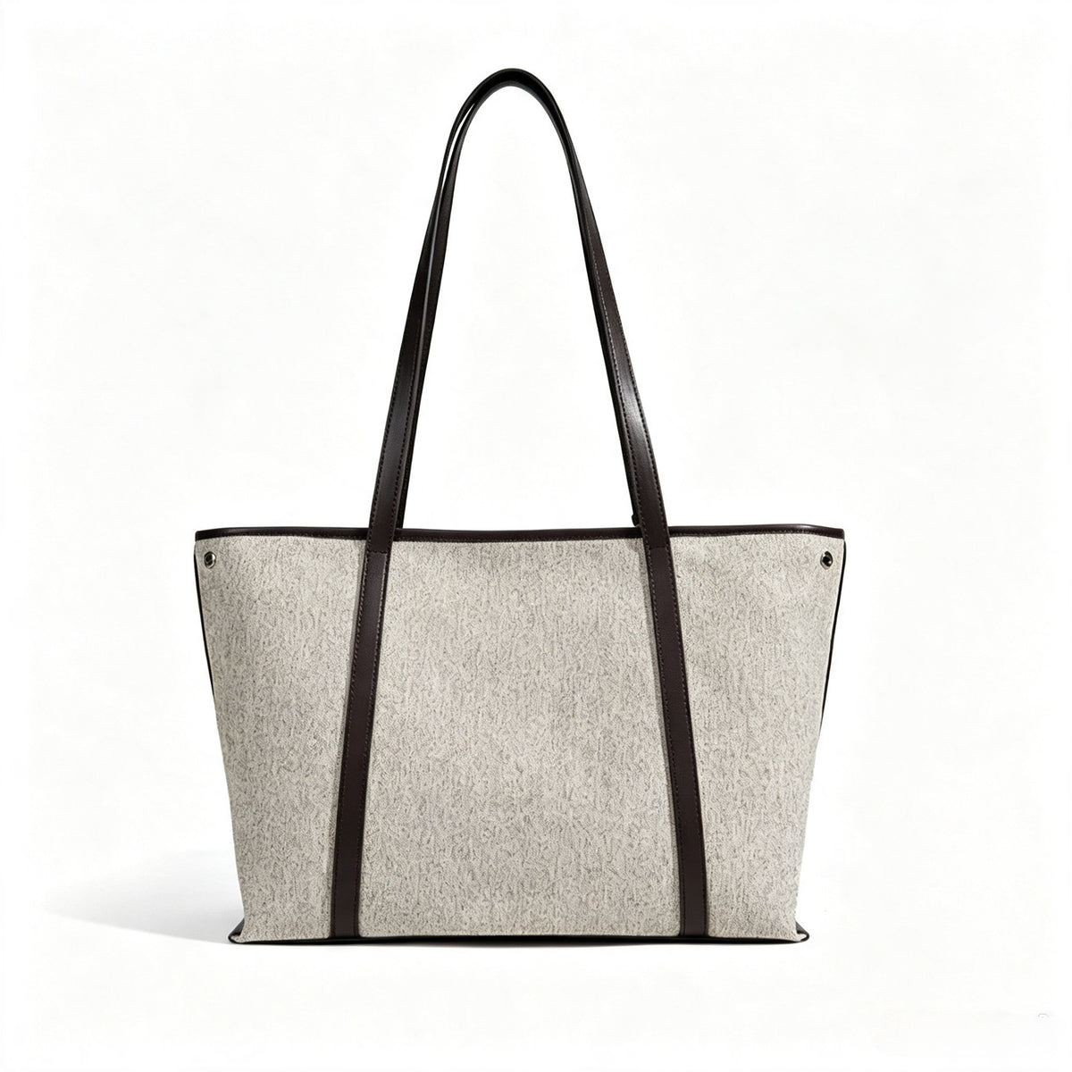 Borsa pochette tote capiente in tela, dal design minimalista