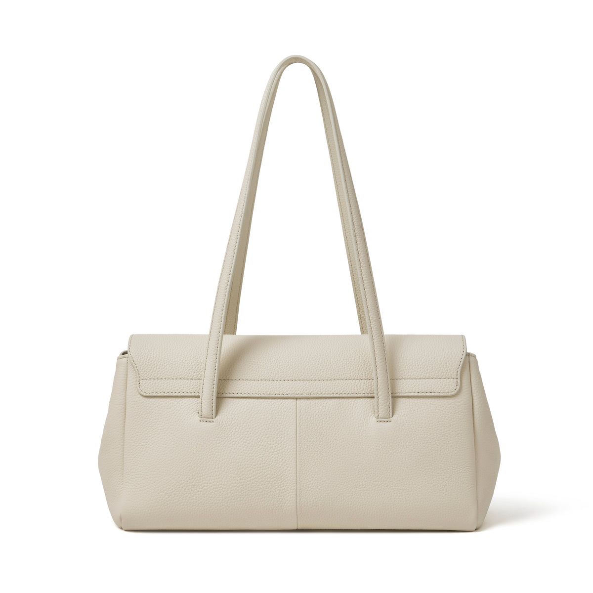Sac pochette fourre-tout en cuir véritable à texture grainée grain de riz élégante