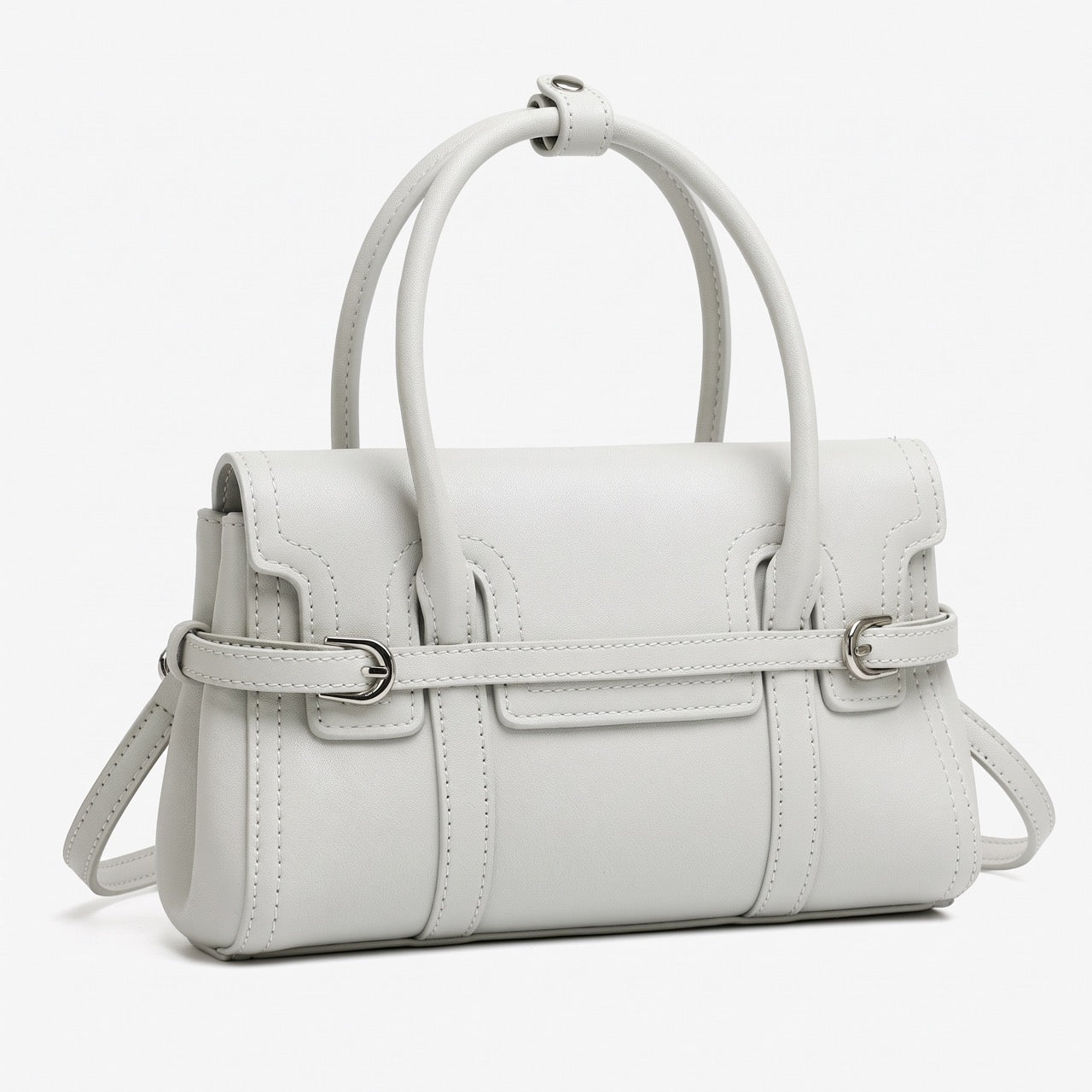 Sleek Genuine Leather Flap Satchel Clutch Bag