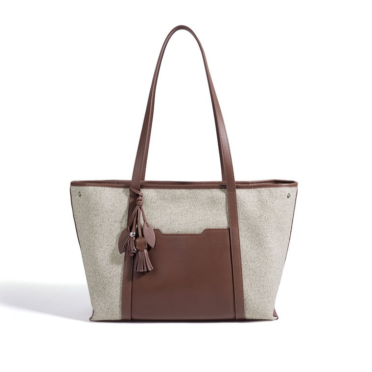 Minimalist Canvas Spacious Tote Clutch Bag