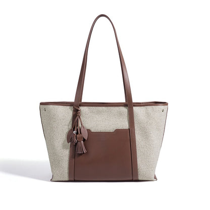 Minimalist Canvas Spacious Tote Clutch Bag
