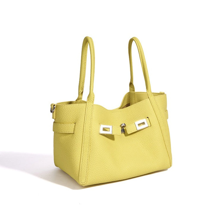 Casual Genuine Leather Mini Bucket Clutch Bag