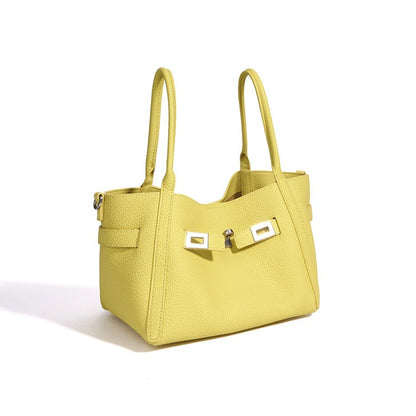 Casual Genuine Leather Mini Bucket Clutch Bag