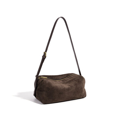 Vintage Suede Genuine Leather Clutch Bag