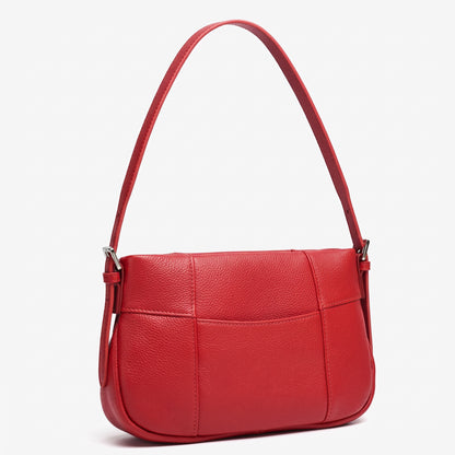 Effortless Genuine Leather Quilted Hobo Clutch Bag