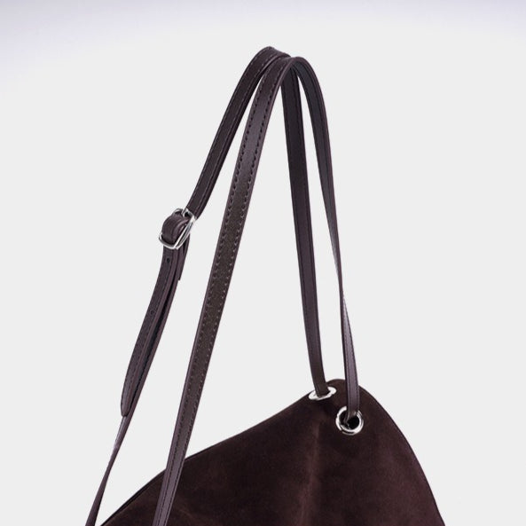 Vintage Luxe Suede Genuine Leather Clutch Bag
