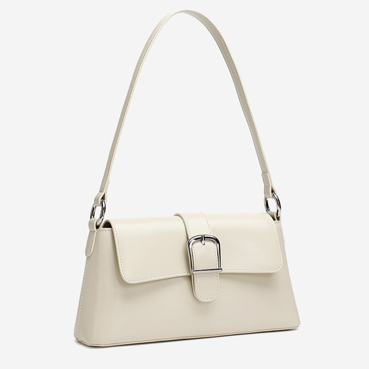 Retro Genuine Leather Baguette Clutch Bag