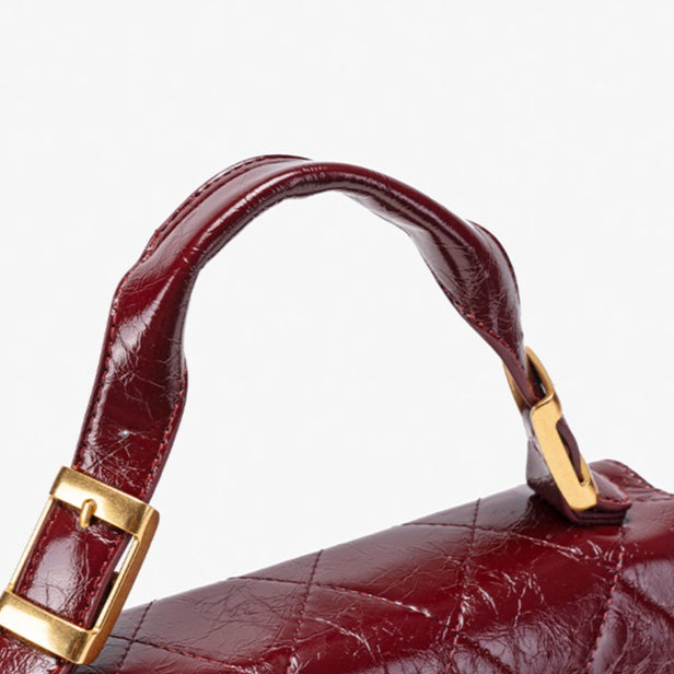 Radiant Quilted Vegan Eco-Leather Satchel Crossbody Bag