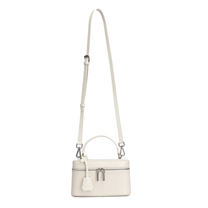 Bolso clutch cuadrado minimalista de cuero genuino