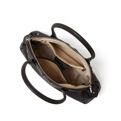 Sac pochette Boston en cuir véritable défini