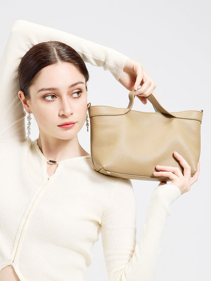 Sand Dune Mini Tote Genuine Leather Clutch Bag