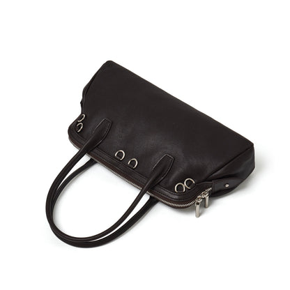 Sac pochette Boston en cuir véritable défini