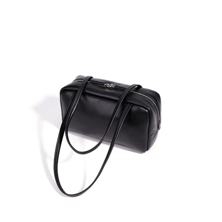 Minimalist Genuine Sheepskin Bowling Clutch Bag