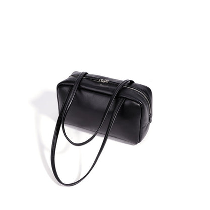 Minimalist Genuine Sheepskin Bowling Clutch Bag