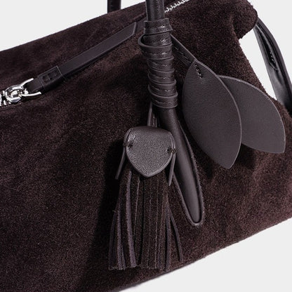 Chic Matte Genuine Leather Baguette Clutch Bag
