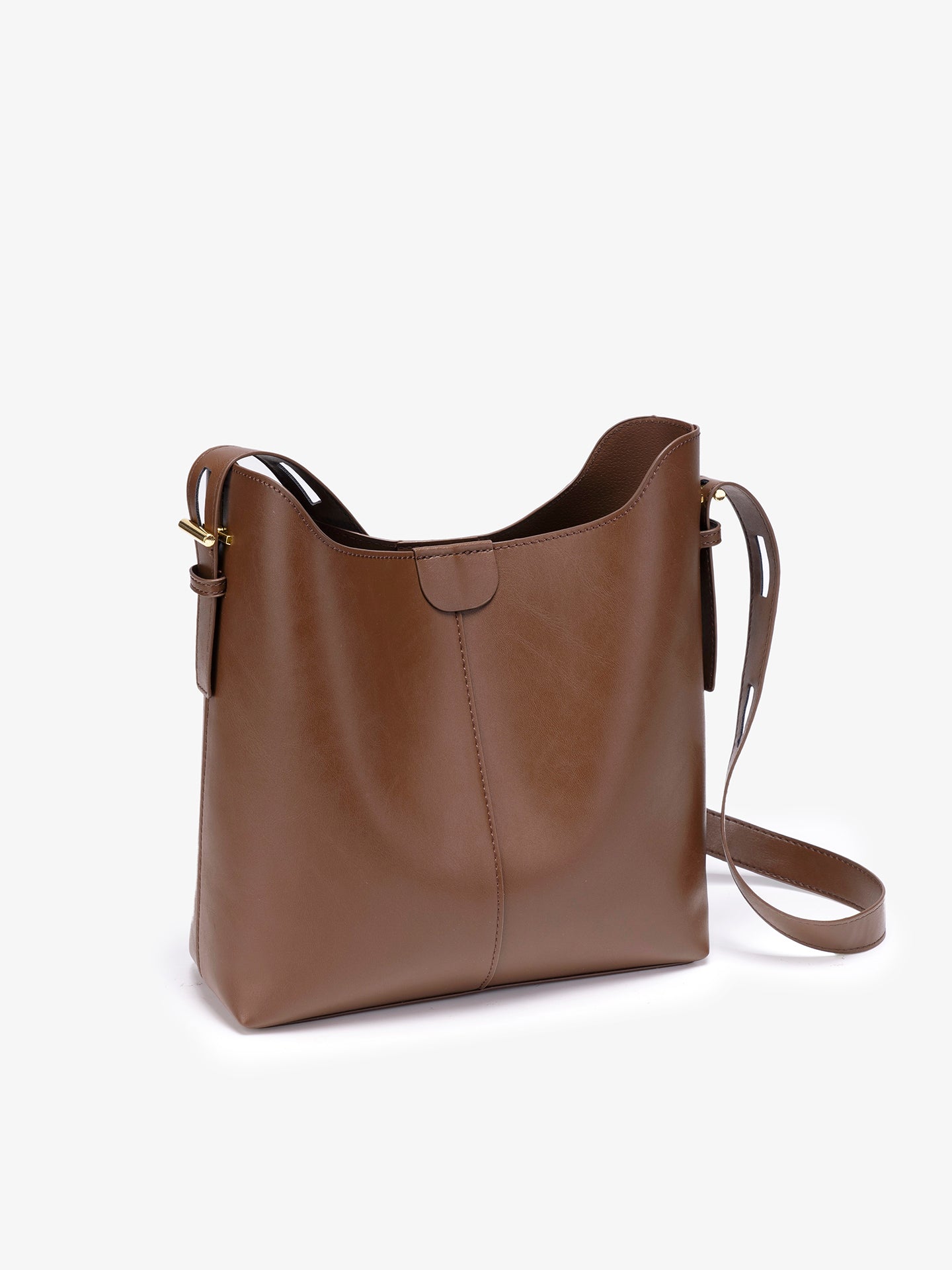 Classic Minimalist Vegan Eco-Leather Hobo Tote Clutch Bag