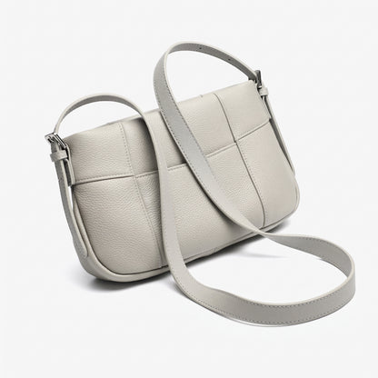 Effortless Genuine Leather Quilted Hobo Clutch Bag