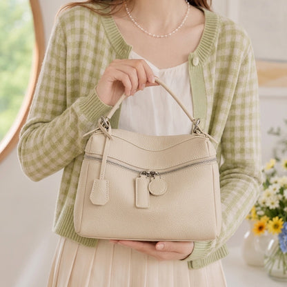 Chic Genuine Leather Square Pillow Clutch Bag