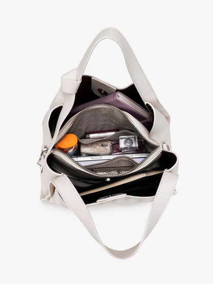 Timeless Braided Vegan Eco-Leather Clutch Tote Bag