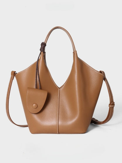 The Artisan Weave Genuine Leather Hobo Tote Bag with Detachable Strap