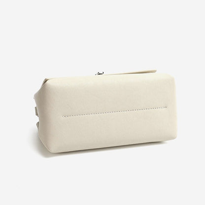 Featherlight Pebbled Genuine Leather Pillow Clutch Bag