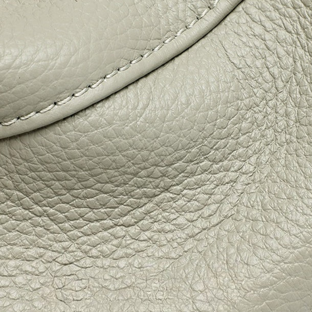 Effortless Genuine Leather Quilted Hobo Clutch Bag