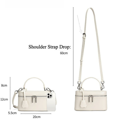 Minimalist Genuine Leather Square Box Clutch Bag