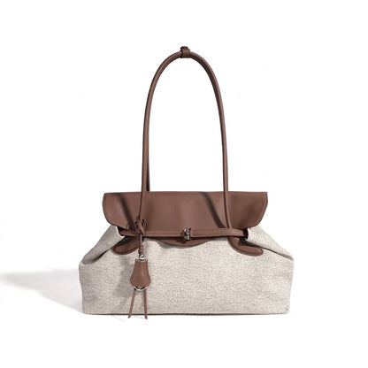 Mellow Canvas Spacious Flap Clutch Bag
