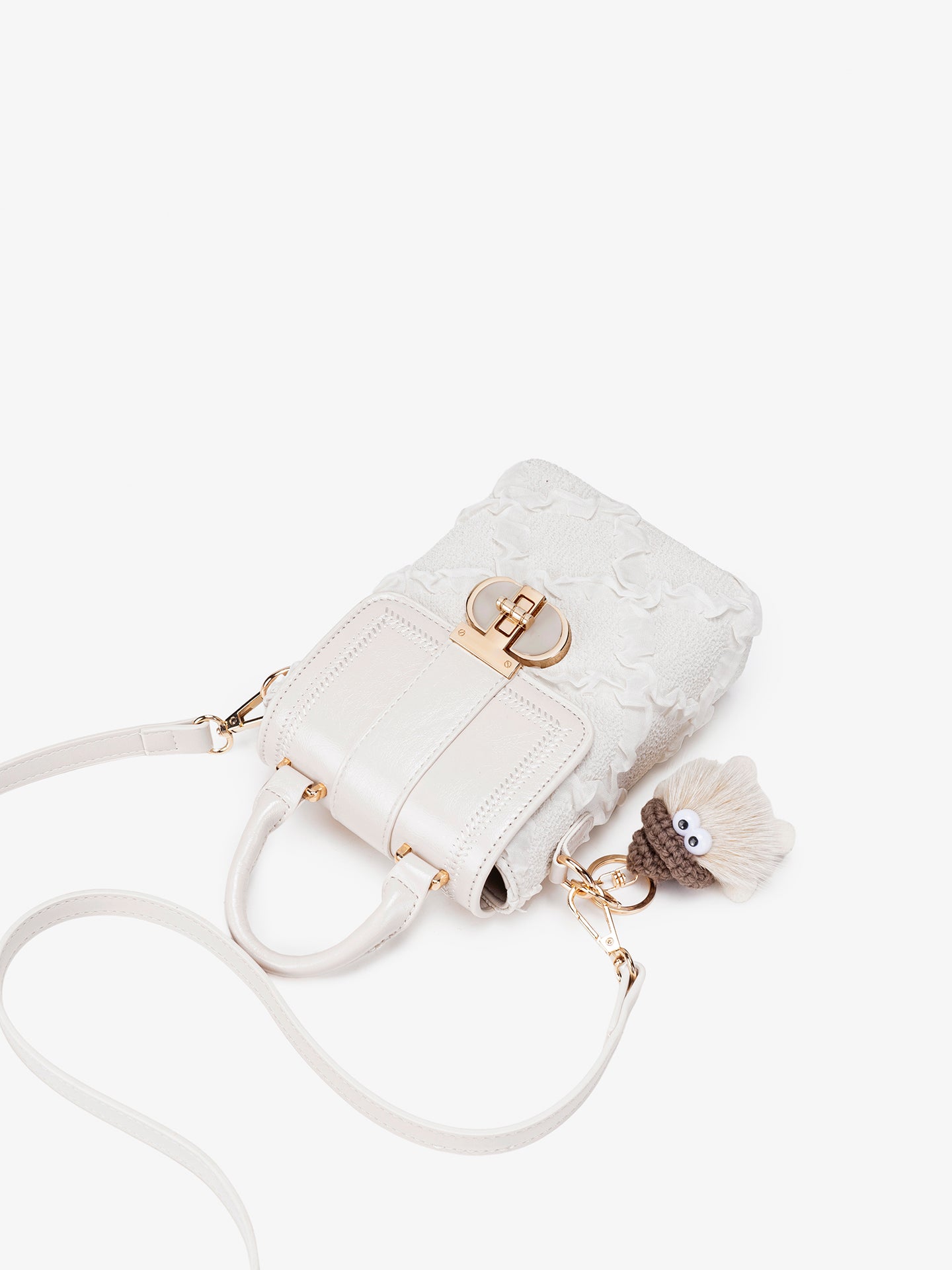 Sweet Ruffle Vegan Eco-Leather Mini Clutch Bag